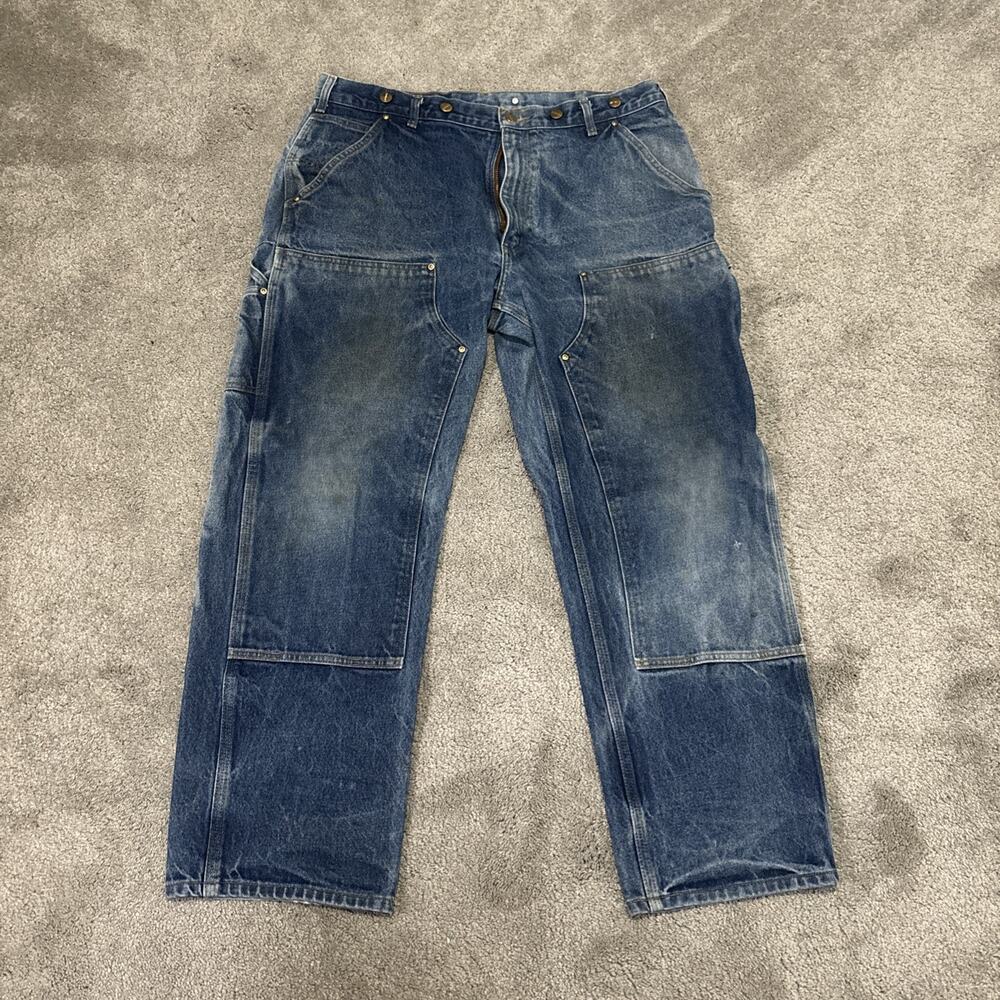Vintage Carhartt Double Knee Jeans 90s B07 DNM Size 38x30 Distressed
